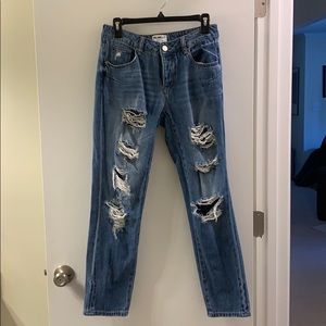 William Rast ripped boyfriend jeans